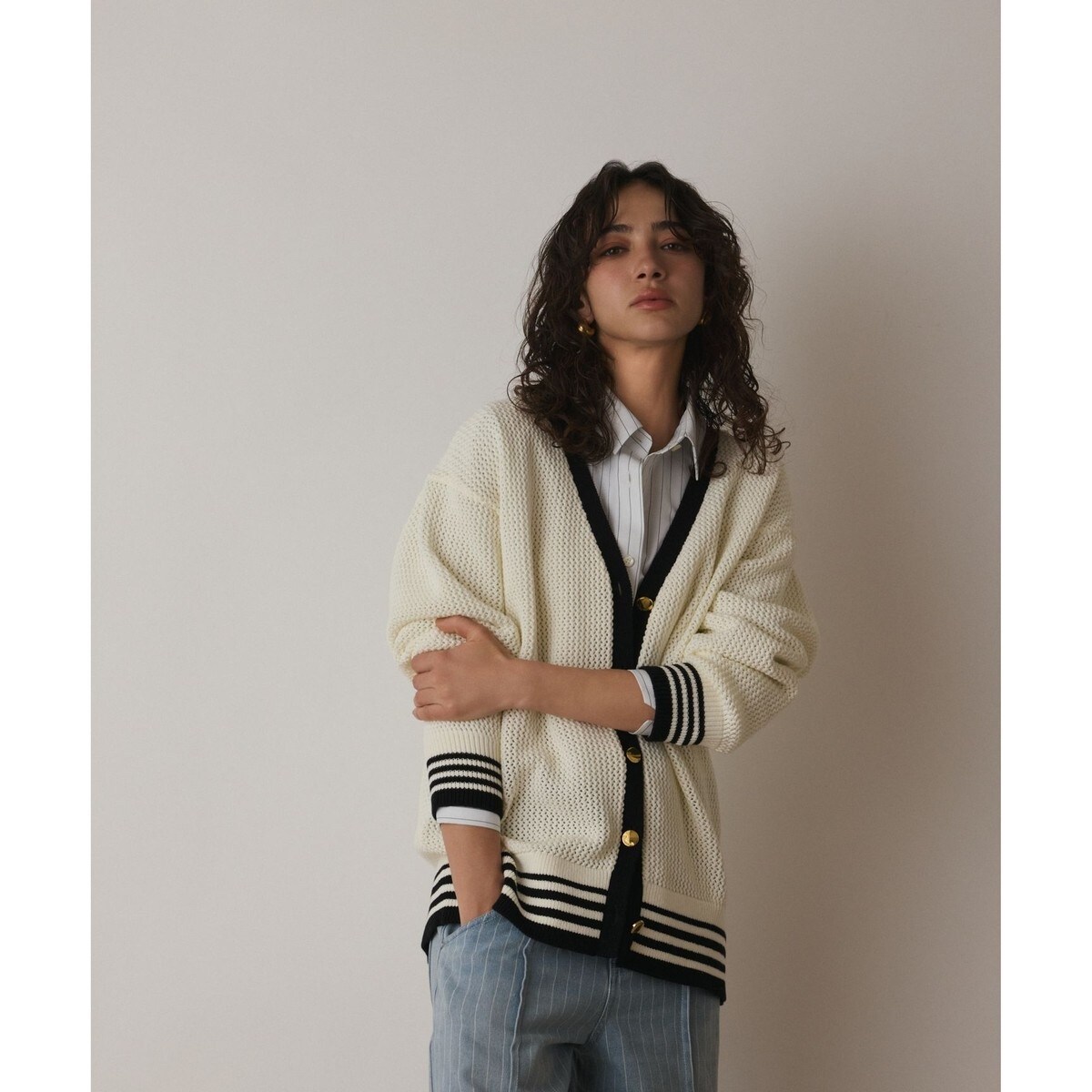 GRACE CONTINENTAL / グレースコンチネンタル ワッフルショートニットカーディガン ワッフルショートニットカーディガン / GRACE CONTINENTAL