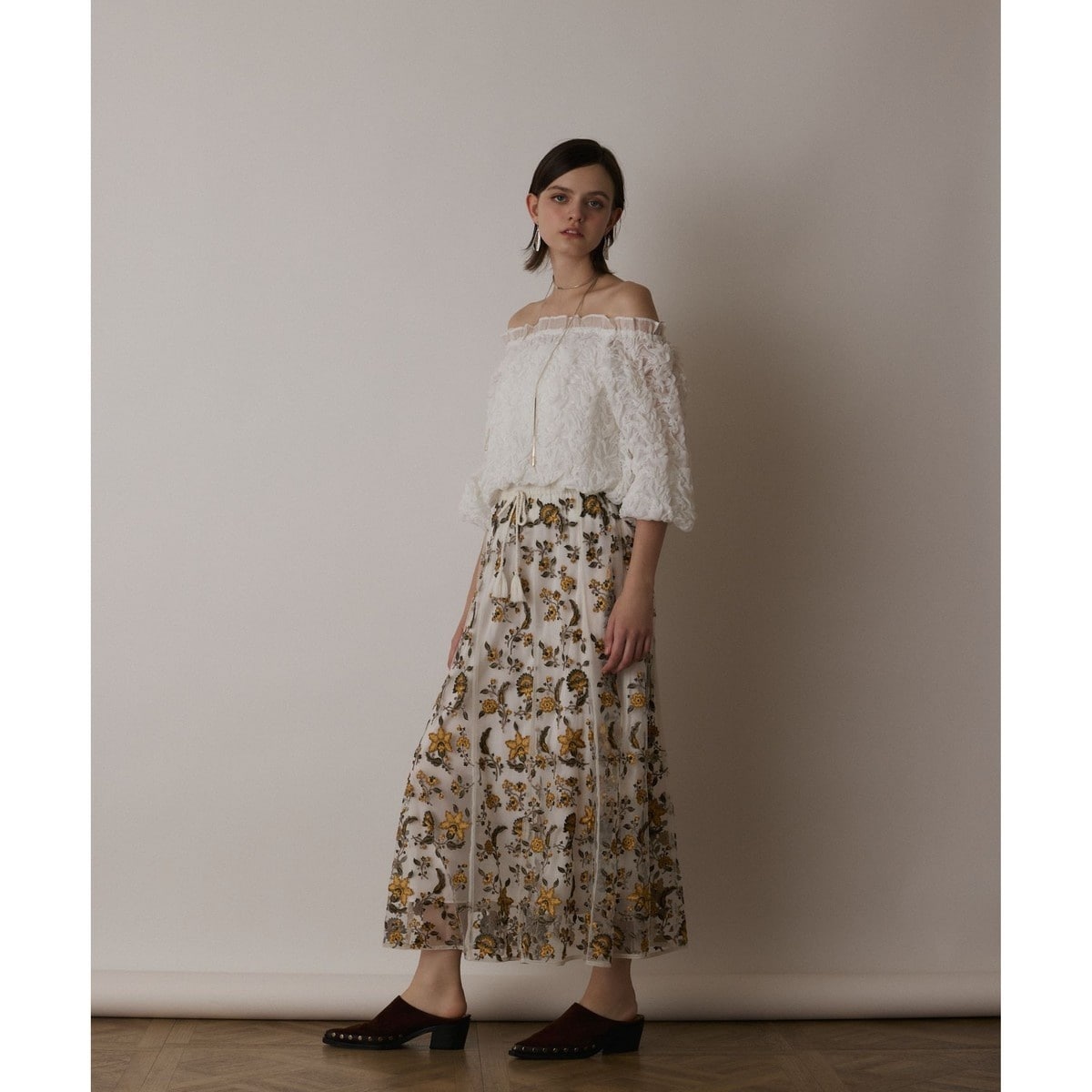 サラサ刺繍チュールスカート | グレースコンチネンタル(GRACE