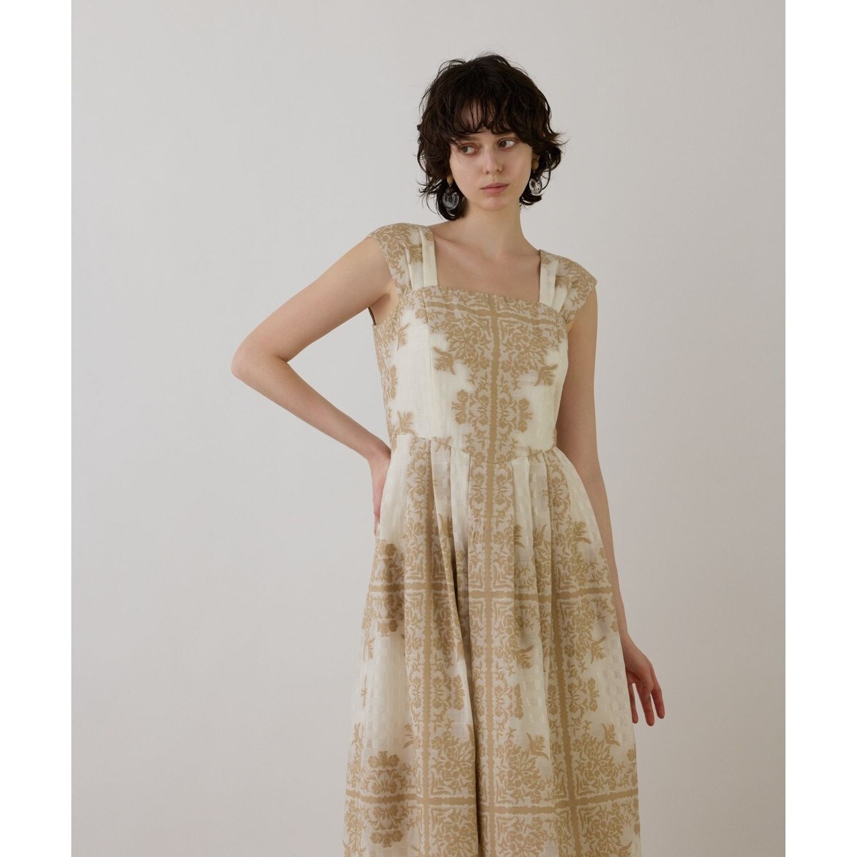 ラメFlowerジャガードドレス | グレースコンチネンタル(GRACE
