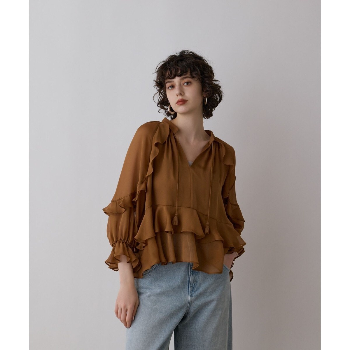【グレースコンチネンタル】シフォンブラウス ビッグボウシフォンブラウス / GRACE CONTINENTAL | GRACE