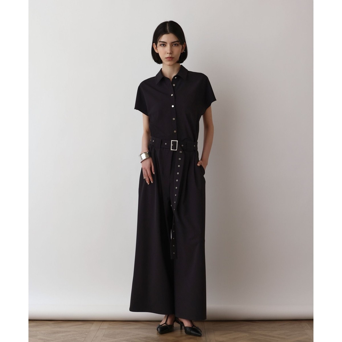 美鈴GRACE CONTINENTALサイドボタンサロペット定価4.4万円 サイドボタンサロペット | グレースコンチネンタル(GRACE CONTINENTAL