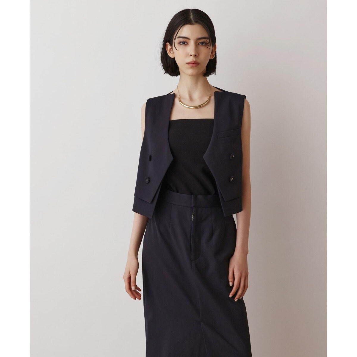 配色ラインニットジレ | グレースコンチネンタル(GRACE CONTINENTAL