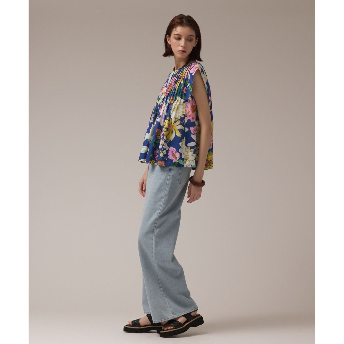 0451 TO BE CHIC トゥービーシック フラワープリント ブラウス