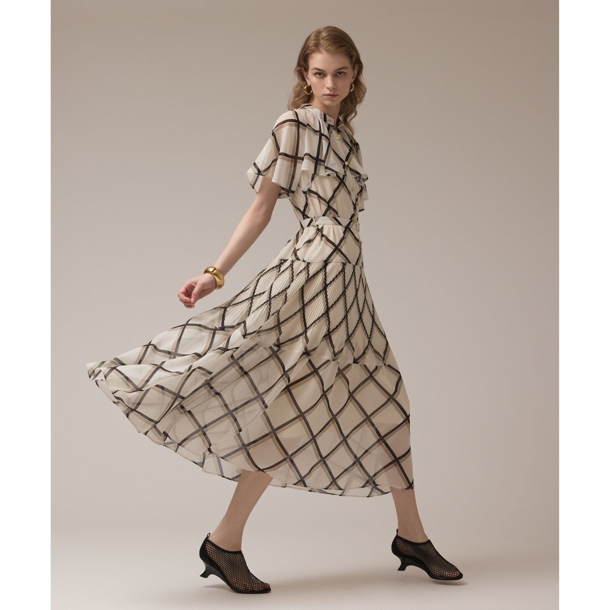 グレースコンチネンタル（GRACE CONTINENTAL）/チェックプリントプリーツワンピース チェックプリントプリーツワンピース | グレースコンチネンタル(GRACE