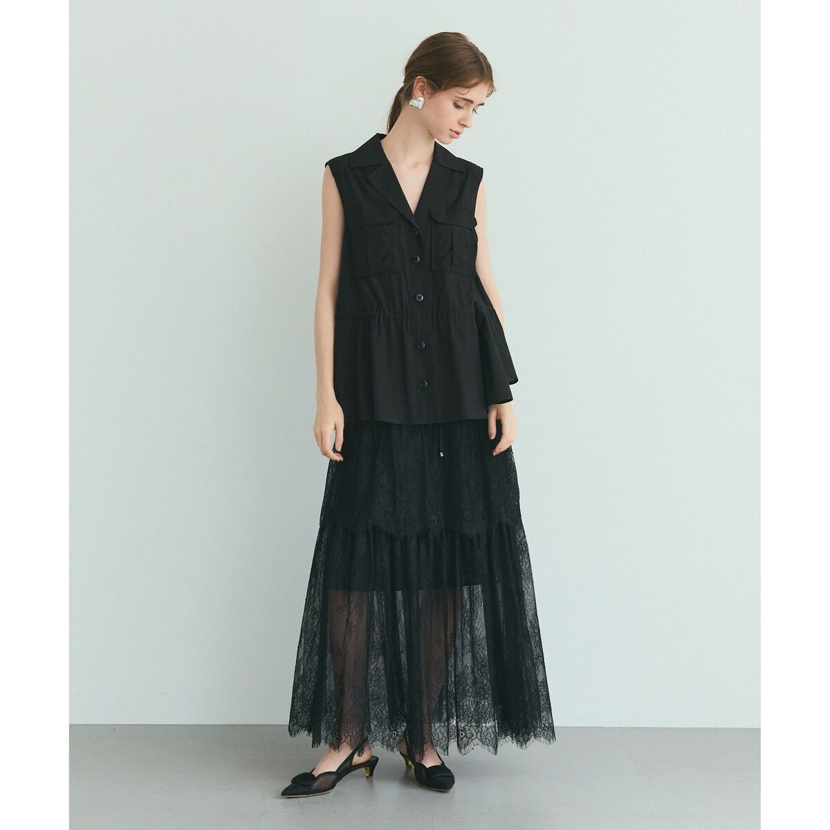 グレースコンチネンタル⭐️ ショートファーベスト　ブラック ショートファーベスト / GRACE CONTINENTAL | ファッション通販