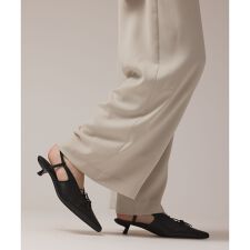 サテンワイドパンツ