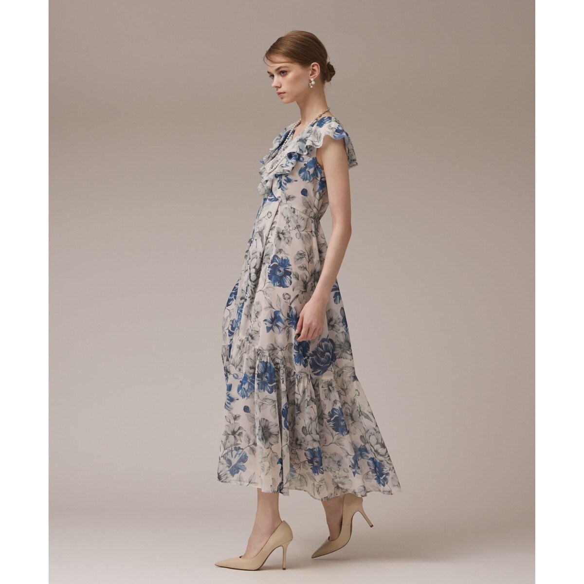フラワープリントフリルワンピース | グレースコンチネンタル(GRACE