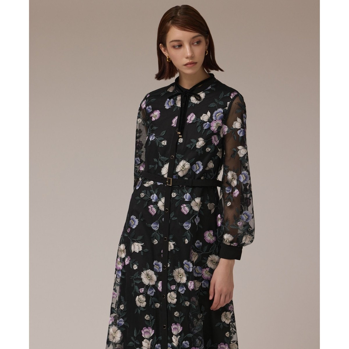 マルチ刺繍フレアワンピース | グレースコンチネンタル(GRACE