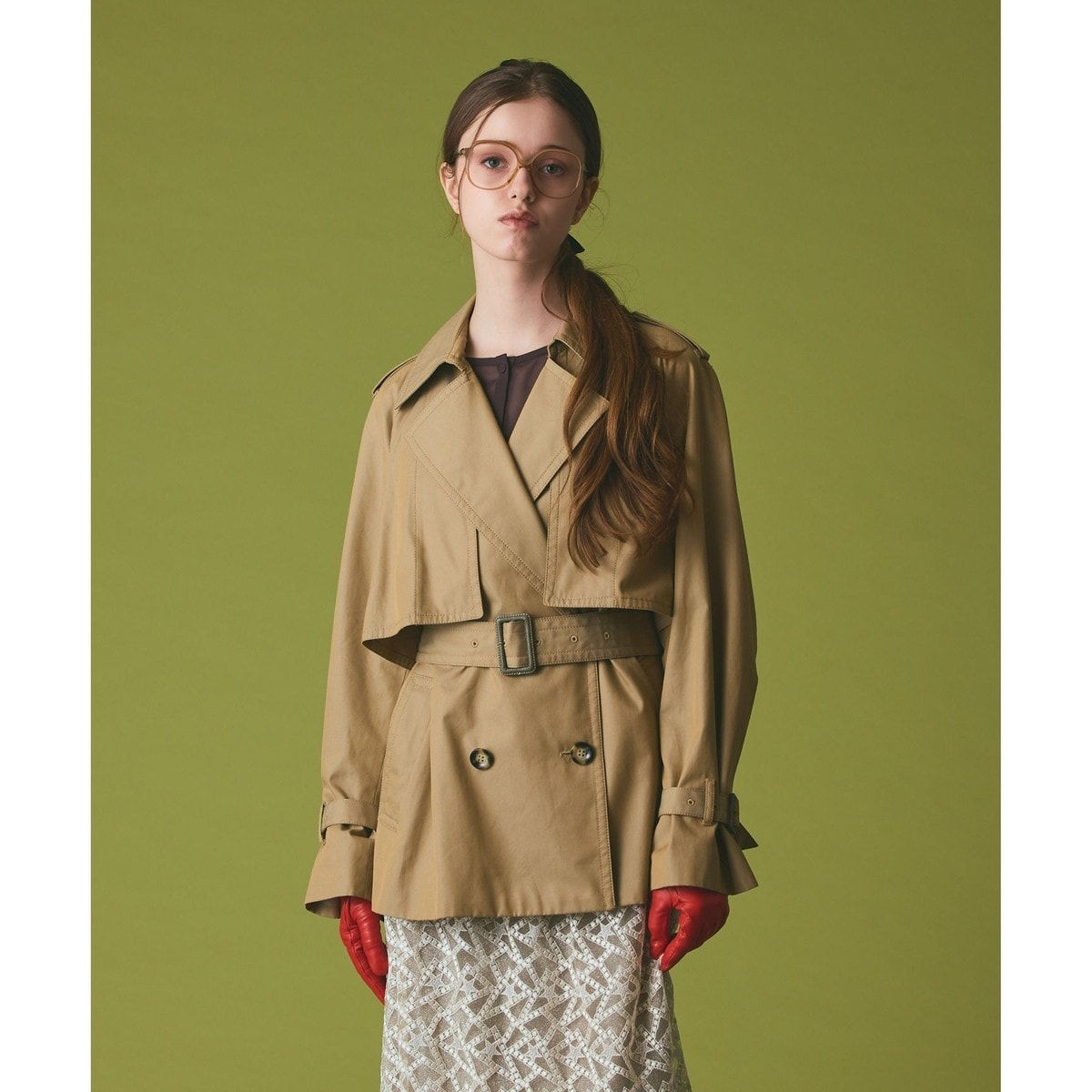 別注【Aquascutum/アクアスキュータム】xLESSAGE ショートトレンチ