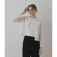 ラメフェザーニットカーディガン