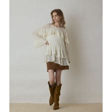 シフォンフリルブラウス