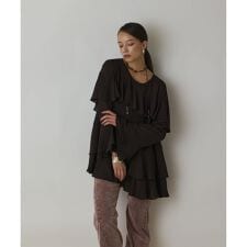 シフォンフリルブラウス