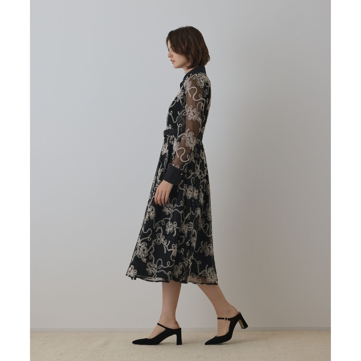 訳あり　未使用品　グレースコンチネンタル　レトロブーケワンピース レトロブーケワンピース | グレースコンチネンタル(GRACE