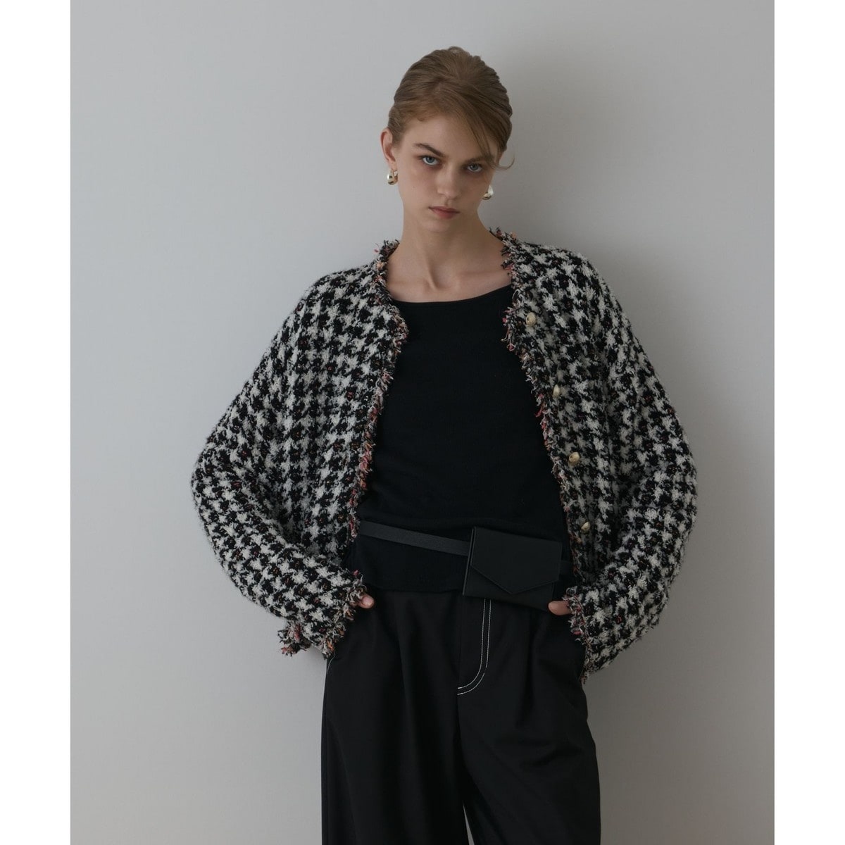 ツイードニットショートカーディガン | グレースコンチネンタル(GRACE