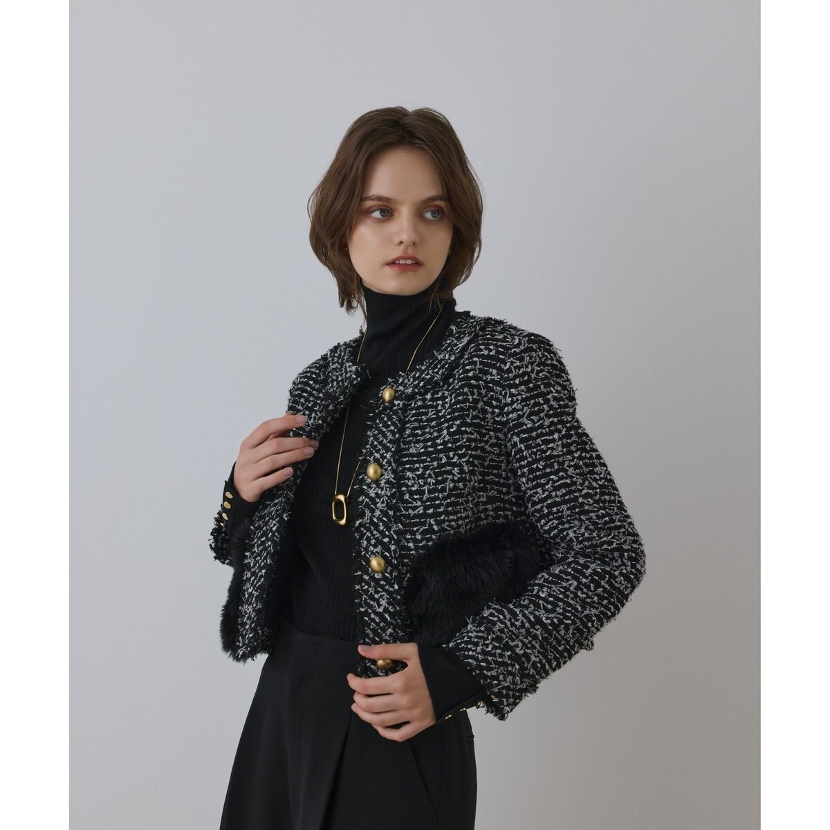 ラメツイードジャケット | グレースコンチネンタル(GRACE CONTINENTAL