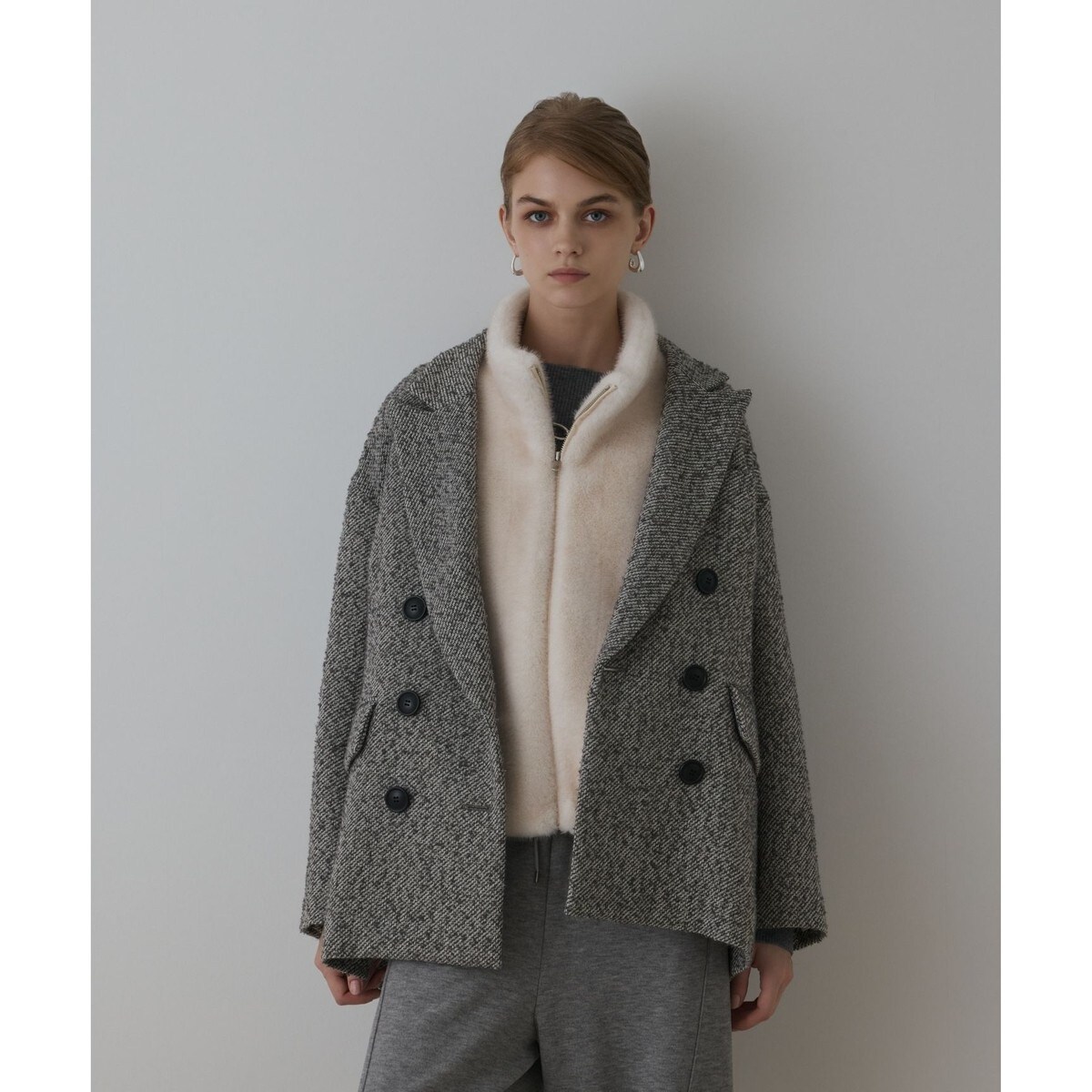 ウールボア衿レザージャケット | グレースコンチネンタル(GRACE