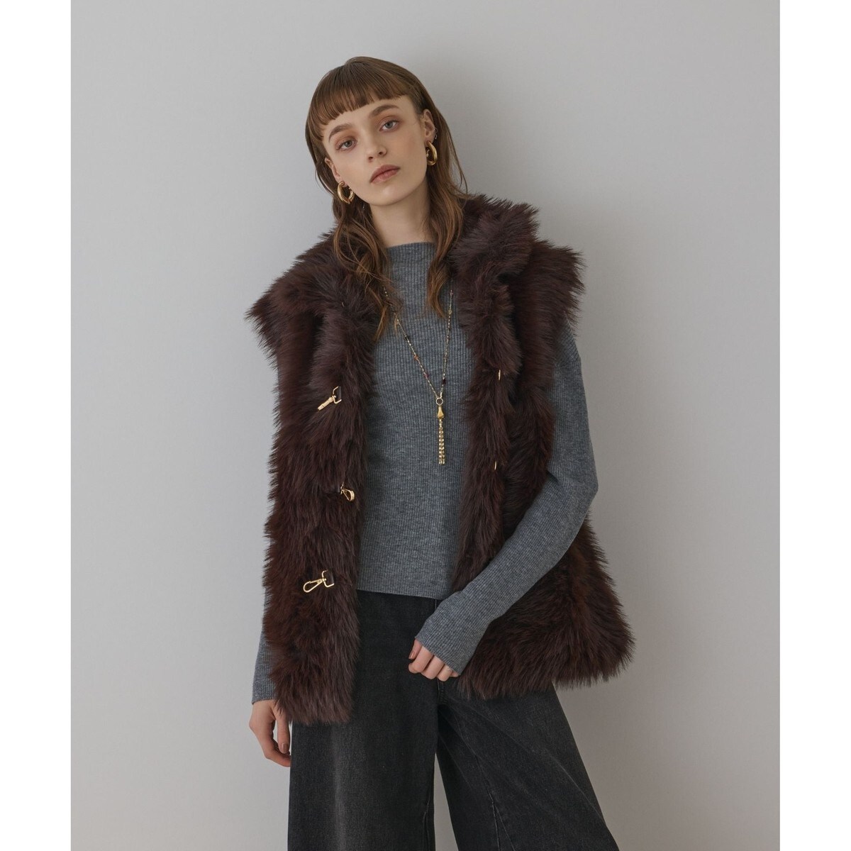 ウールボア衿レザージャケット | グレースコンチネンタル(GRACE