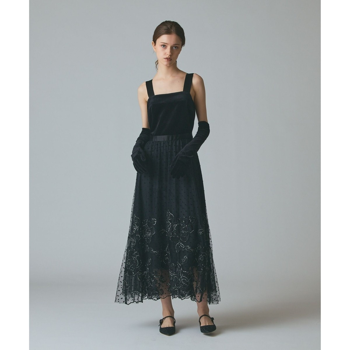 ラメ刺繍ノースリーブワンピース | グレースコンチネンタル(GRACE