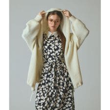 ストールアルパカカーディガン