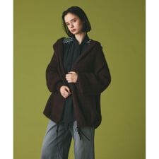 ストールアルパカカーディガン