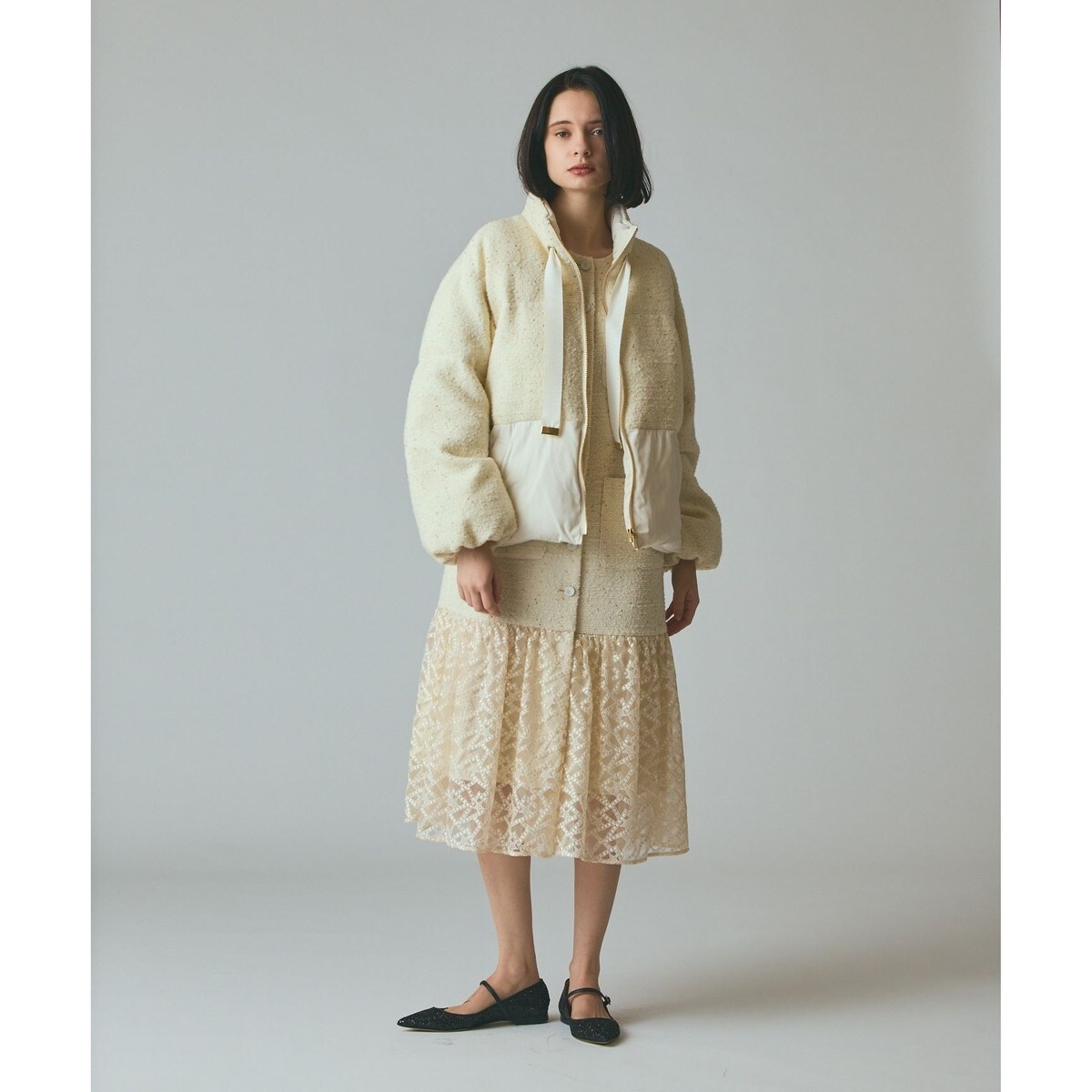 ギャザーレザージャケット | グレースコンチネンタル(GRACE