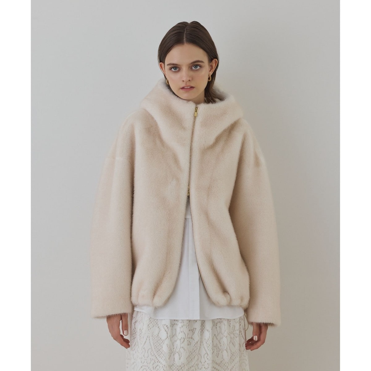 グレースコンチネンタル　Diagram モヘア　シャギーオーバージャケット グレースコンチネンタル Diagram モヘヤシャギーオーバージャケット