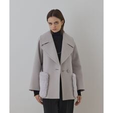 ファーポケットピーコート