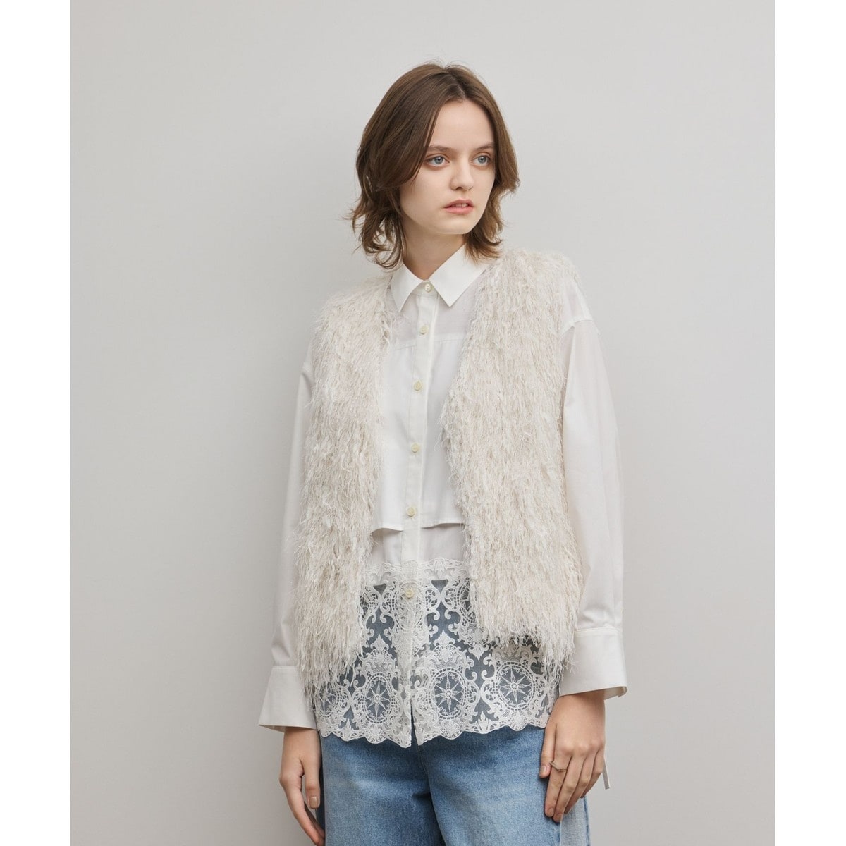 配色ラインニットジレ | グレースコンチネンタル(GRACE CONTINENTAL