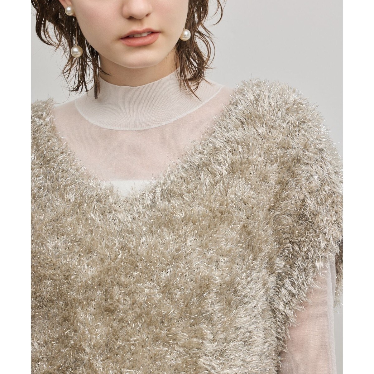 配色ラインニットジレ | グレースコンチネンタル(GRACE CONTINENTAL