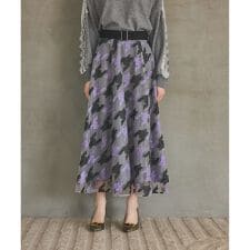 千鳥刺繍チュールスカート