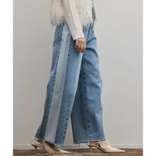 サイドラインデニムパンツ
