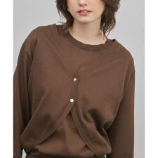 レイヤードニットトップ