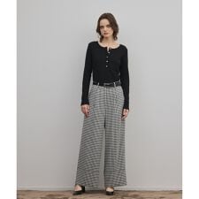 ロールアップギンガムパンツ