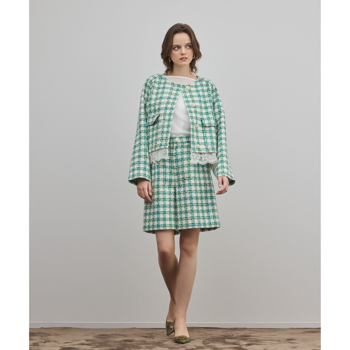 ツイードショートパンツ