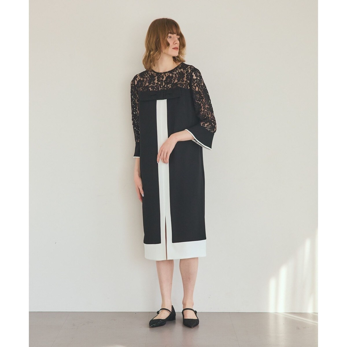 レースコンビバイカラーワンピース | グレースコンチネンタル(GRACE