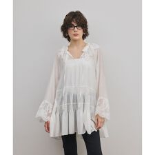 レースカラーチュニックブラウス