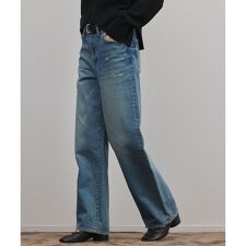 ワイドストレートデニムパンツ