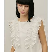 フリル切替カットトップ