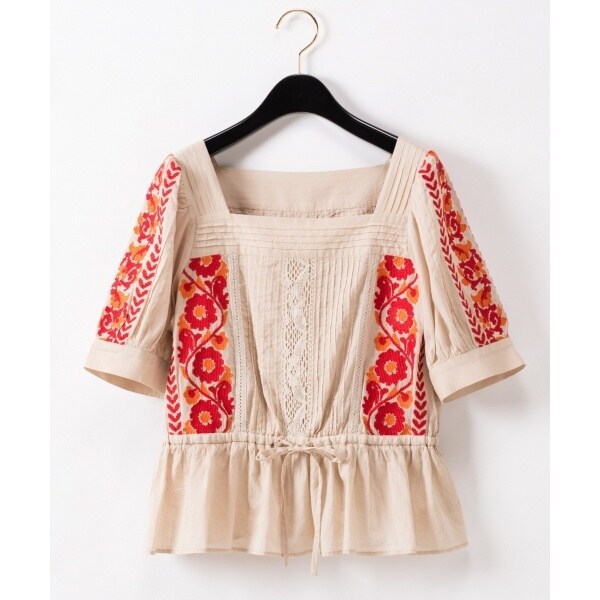 ピンタック刺繍トップ | グレースコンチネンタル(GRACE CONTINENTAL