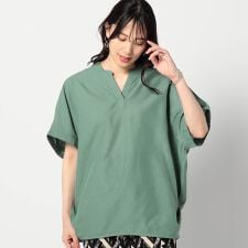 グランドパーク(Grand PARK)の爽やか吸水速乾リネン　スキッパーシャツ