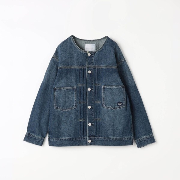 SHIPS any: ノーカラー デニム ブルゾン［SHIPS any DENIM