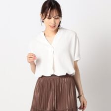 ONOFF兼用　スキッパーブラウス