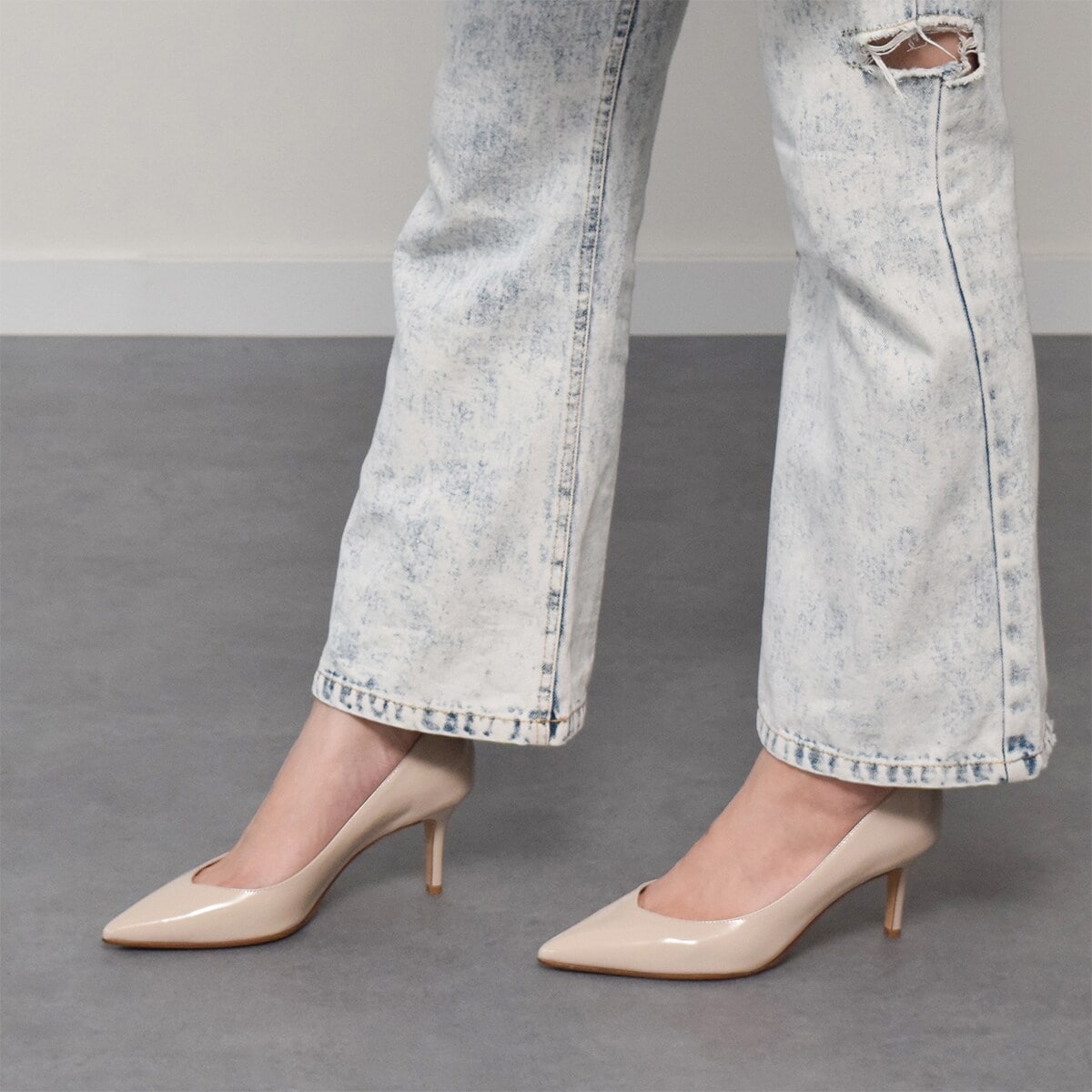 FABIO RUSCONI◇6.5cmヒール◇ポインテッドトウプレーンパンプス