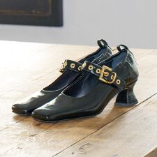 ファビオ ルスコーニ(FABIO RUSCONI)のFabio Rusconi◆5.2cmヒール◆スクエアトウベルトパンプス