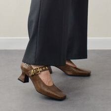 ファビオ ルスコーニ(FABIO RUSCONI)のFabio Rusconi◆5.2cmヒール◆スクエアトウベルトパンプス