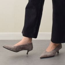 ファビオ ルスコーニ(FABIO RUSCONI)のFabio Rusconi◆4.3cmヒール◆シャーリングポインテッドパンプス