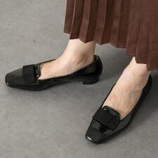 ファビオ ルスコーニ(FABIO RUSCONI)のFabio Rusconi◆1.7cmヒール◆スクエアトウオペラパンプス