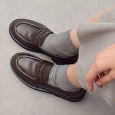 ファビオ ルスコーニ(FABIO RUSCONI)のFabio Rusconi◆4.5cmヒール◆ラウンドトウ厚底ローファー