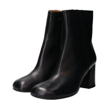 ファビオ ルスコーニ(FABIO RUSCONI)のFabio Rusconi◆7.5cmヒール◆スクエアトウミドルヒールレザーブーツ