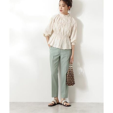 Gauze# Basic Line　コットンテーパードパンツ